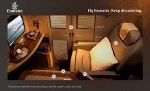 ที่นั่ง first class Emirate Airline