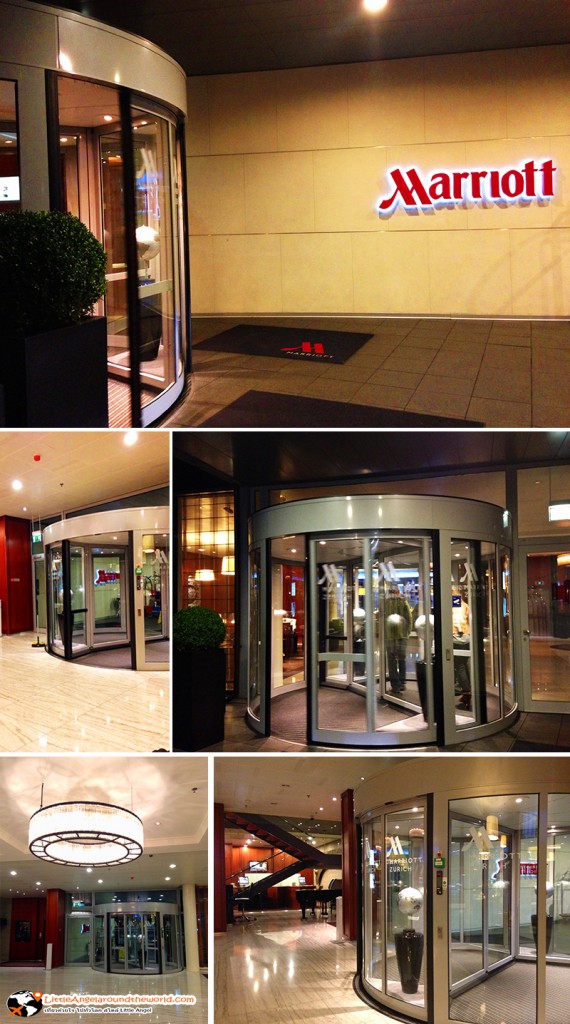 ประตูวน ที่คอยเปิดรับนักท่องเที่ยวที่เข้ามาพักที่โรงแรมตลอดเวลา : ไป ซูริค พักที่ไหนดี Marriott Zurich Switzerland : โรงแรมใกล้สถานีรถไฟซูริค