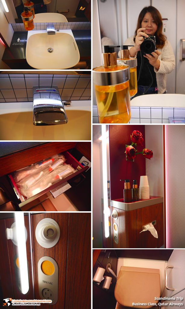 ชอบกลิ่นน้ำหอมในห้องน้ำ กลิ่นสดชื่น : Review Qatar Airways Business Class