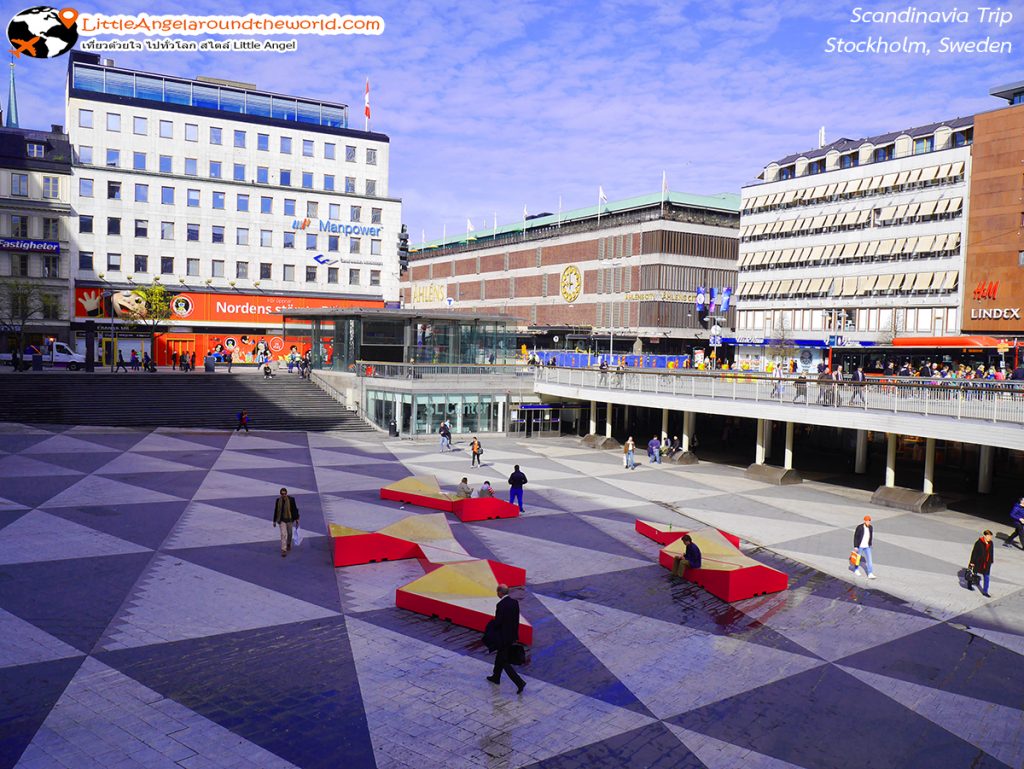 ย่านจตุรัส Sergels Torg ย่านเศรษฐกิจชื่อดัง แหล่งรวมสินค้าแบรนด์เนมหลากหลาย : ที่เที่ยว Stockholm,Sweden