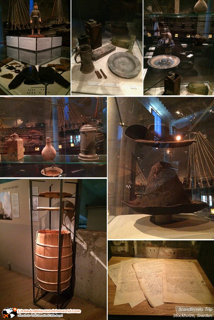 ของใช้ที่ค้นพบมาพร้อมกับการกู้เรือ : พิพิธภัณฑ์วาซา (Vasa Museum)