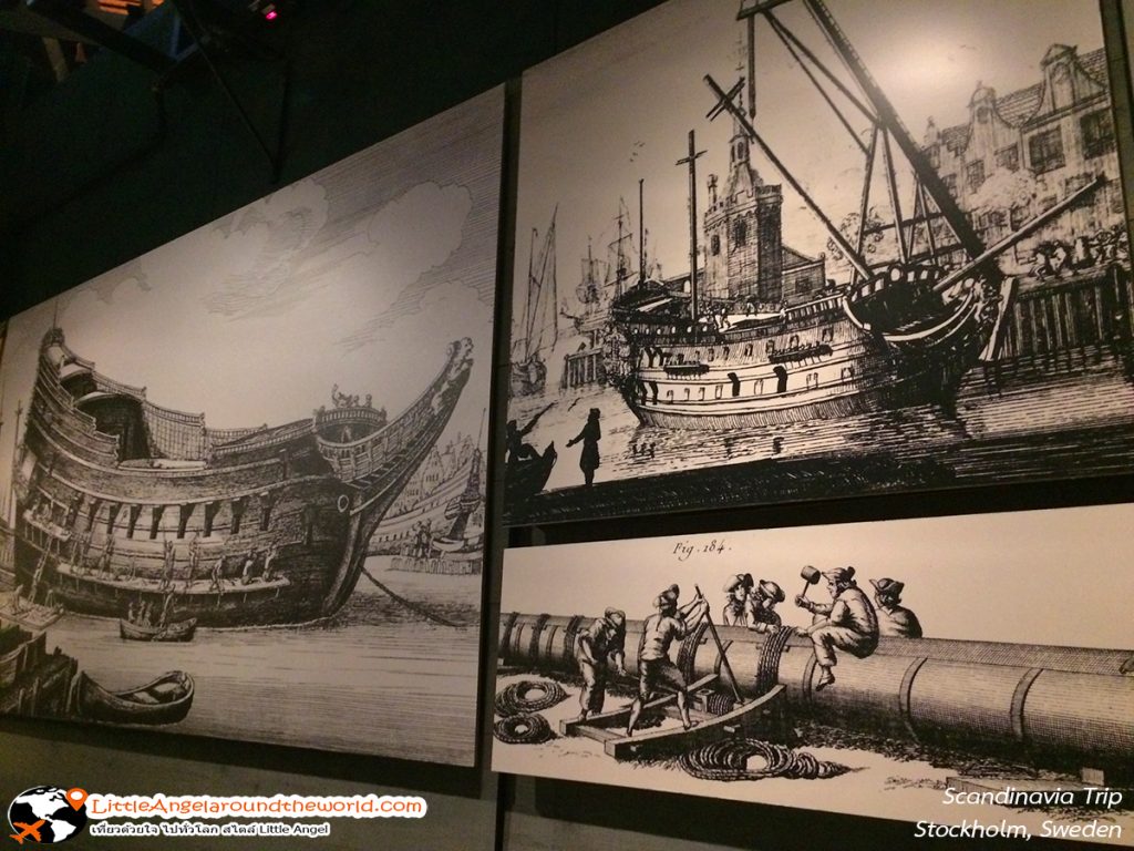ภาพวาดบรรยากาศการนำเรือรบลำยักษ์ลงสู่ท้องทะเล : พิพิธภัณฑ์วาซา (Vasa Museum)
