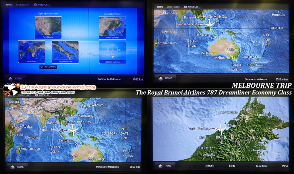 flight Info จาก สนามบิน บันดาร์เสรีเบกาวัน (Bandar Seri Begawan International Airport) ไปเมลเบิร์น : รีวิว Royal Brunei Airlines