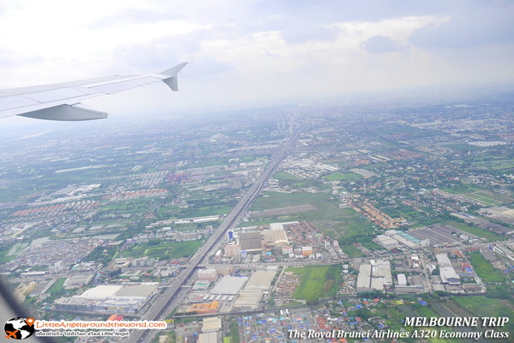 วิวสวยจากมุมสูง ยามบ่าย เมืองไทยมองยังไงก็สวย : รีวิวสายการบิน royal brunei ไป เมลเบิร์น