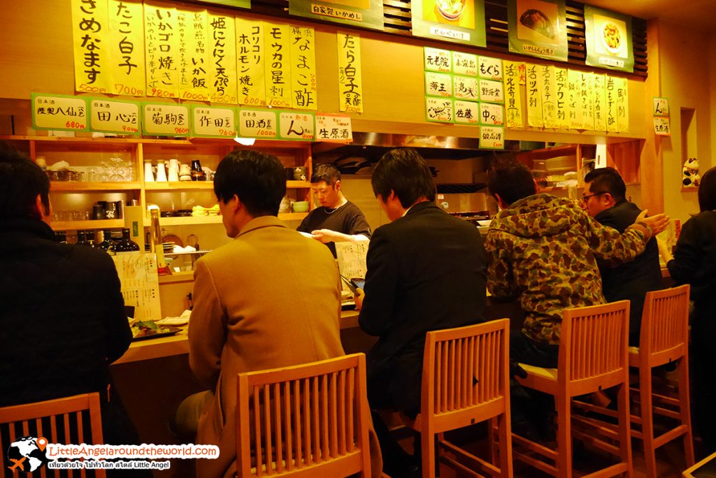 ลูกค้าแน่นร้าน ร้านนี้ท่าทางน่าจะอร่อย IKASEN ที่ Miroku Yokocho