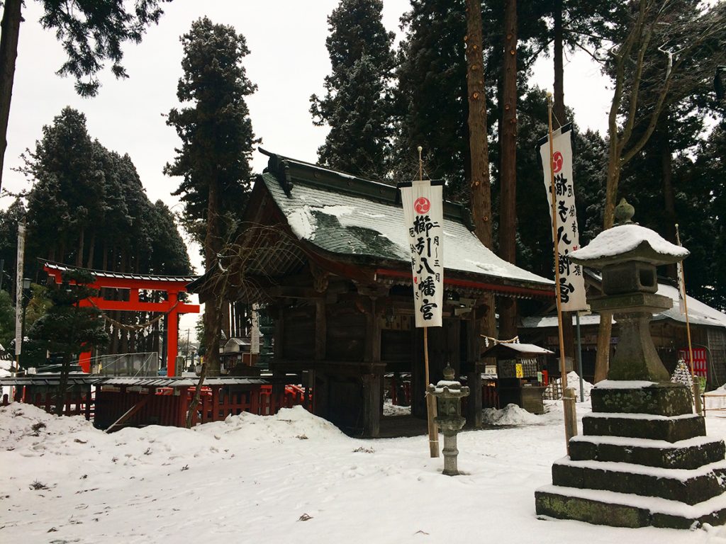 บรรยากาศภายในบริเวณศาลเจ้า Kushihiki Hachimangu Shrine, ศาลเจ้าดังแห่ง Hachinohe, Aomori