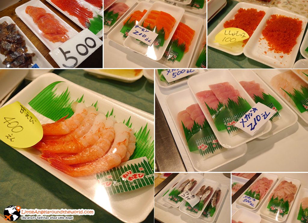 กุ้ง หอย ปู ปลา สารพัดสิ่งมีให้เลือก ที่ตลาด Mutsu-minato Ekimae Asaichi เมือง Hachinohe จังหวัด Aomori