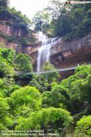 น้ำตกไป๋หม่าซี่ และสะพานแขวนกระจก (Baima River Scenic Area)