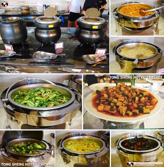 บางส่วนของอาหารเช้า ที่ TONG SHENG HOTEL : โรงแรมดังของเมือง ชื่อสุ่ย (Chishui)