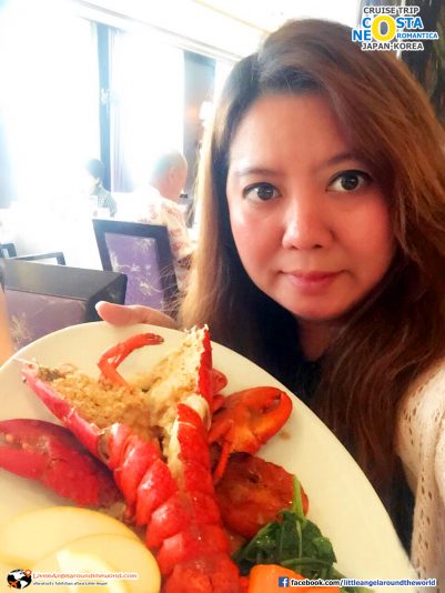 Lobster 12.50 USD เมนูพิเศษบนเรือ Costa neoRomantica : ทริปล่องเรือญี่ปุ่น เกาหลี Costa neoRomantica