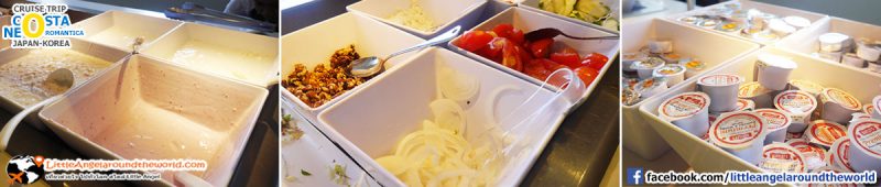 สลัดผักหลากชนิด ในเมนูอาหารเช้า (บุฟเฟ่ต์) : รีวิวล่องเรือสำราญ : Amanohashidate Maizuru