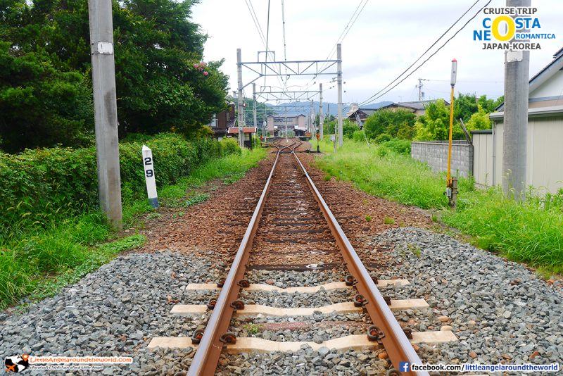 ทางรถไฟที่นั่งมาจากสถานี Nishi-Maizuru : รีวิวล่องเรือสำราญ : Amanohashidate Maizuru