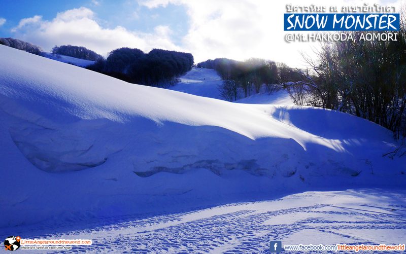 หิมะปกคลุมขาวโพล้นเต็มทั่วลานจอดรถ ที่ Mt.Hakkoda : Snow Monsters at Mt.Hakkoda