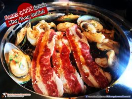 เนื้อติดมัน ยาวเกือบฟุต ปิ้งย่าง บุฟเฟ่ต์ ที่ ร้าน คิงคอง บุฟเฟ่ต์ (King Kong Buffet) สาขาทาวน์ อิน ทาวน์